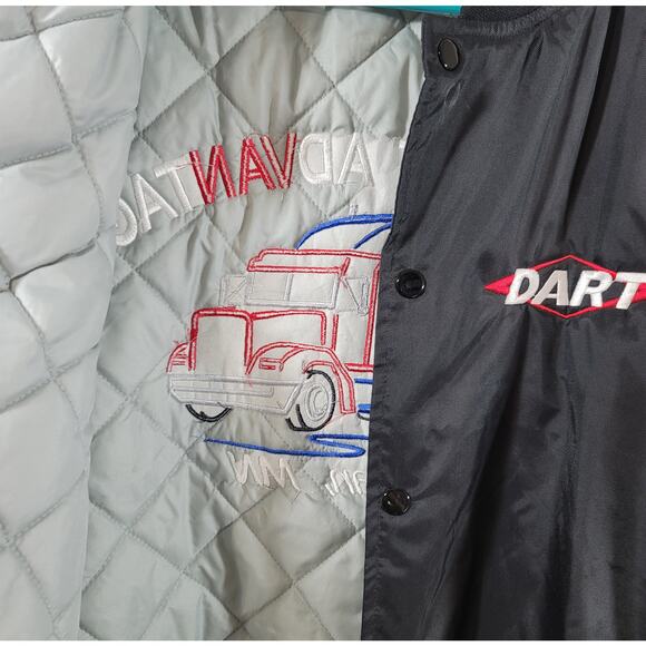 Black The DART Advantage Embroidered Quilted Jacket XL New Without Tags Comfy - Picture 2 of 7